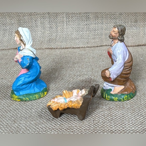 Vintage Italy Resin Nativity Figurine Set Holy Family Mary Jesus Joseph READ - Picture 4 of 10